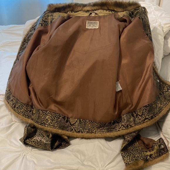Vintage Brown Python Snakeskin faux Leather Jacket. CKN of Scandinavia - Picture 5 of 5